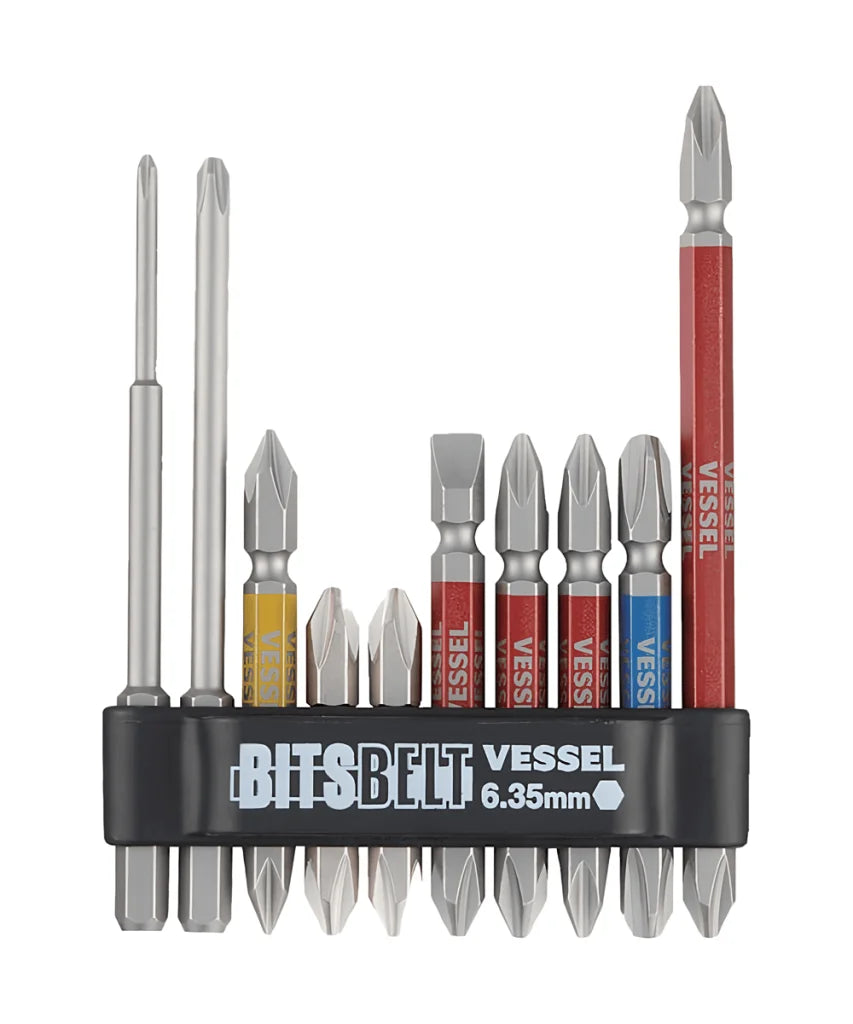 ベッセル - VESSEL 剛彩ビットベルト アソート 10本 ベッセル Screwdriver Bits